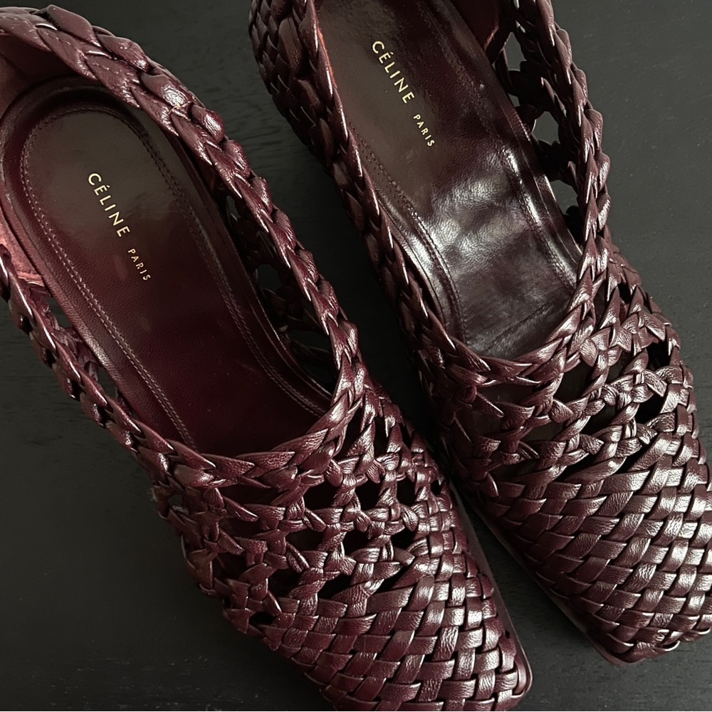 Céline A/W 2015 Braided Leather Heels - Picture 3 of 12